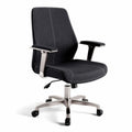 Ergonomic office chair with adjustable height and armrests in black fabric