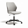 Adjustable grey fabric office chair with swivel base and ergonomic design 52 x 52 x 85cm