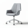 Modern swivel chair with fabric upholstery and chrome base 60 x 60 x 80cm